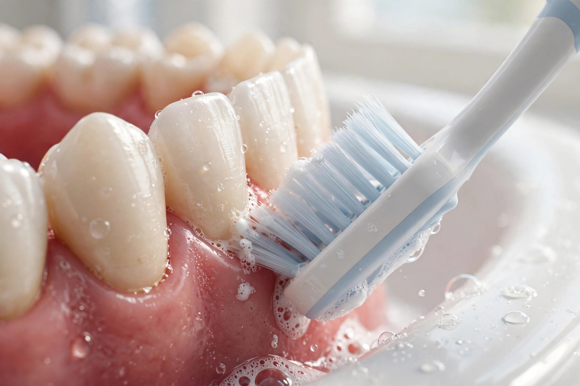 gentle brushing technique for sensitive teeth care routine