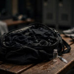 Unregulated peptide vials and syringe in a gym bag — peptides for athletes