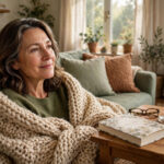 Woman resting on couch during chronic fatigue recovery