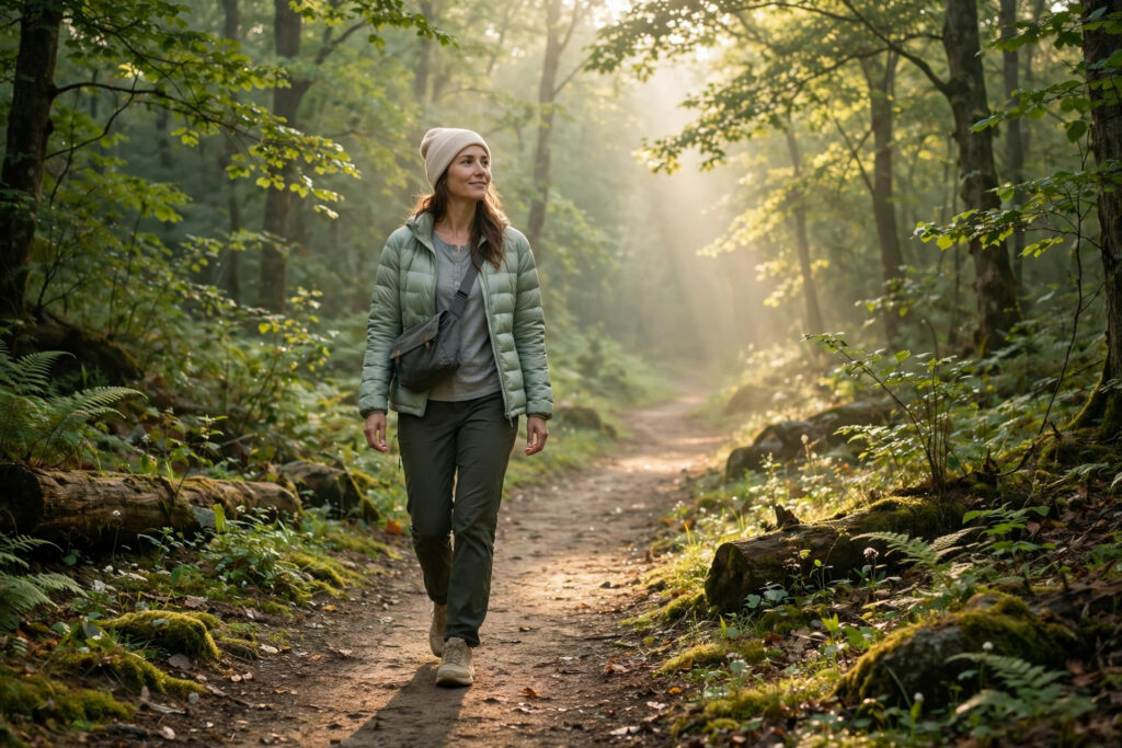 Gentle nature walk as part of a chronic fatigue recovery pacing plan