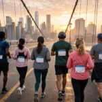 first marathon training finish line celebration