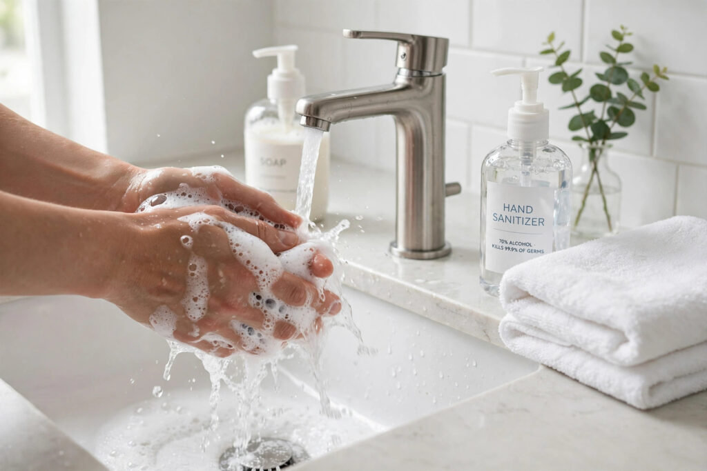 Handwashing to prevent RSV symptoms in adults from spreading