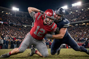 Ohio State quarterback Julian Sayin sacked with throwing-arm shoulder injury