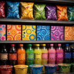 Ultra processed foods on supermarket shelves: packaged snacks, chips, sugary cereals, and soft drinks